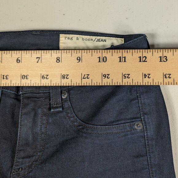 rag & bone Jeans Womens Size 23 Dark Blue Skinny Ankle Zip Pants - Picture 7 of 8